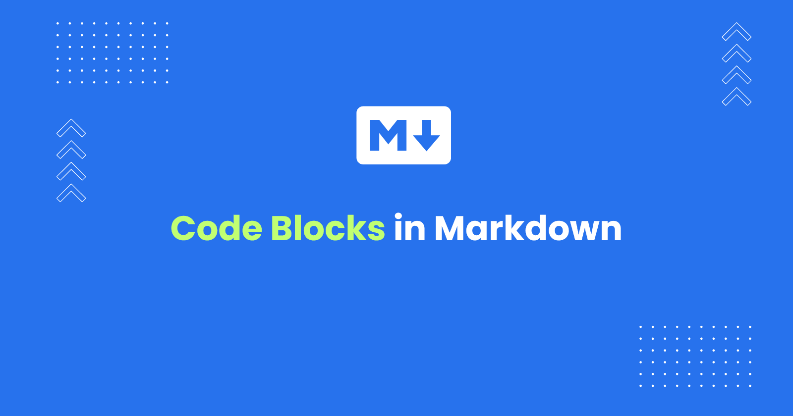 Markdown Code Block Example
