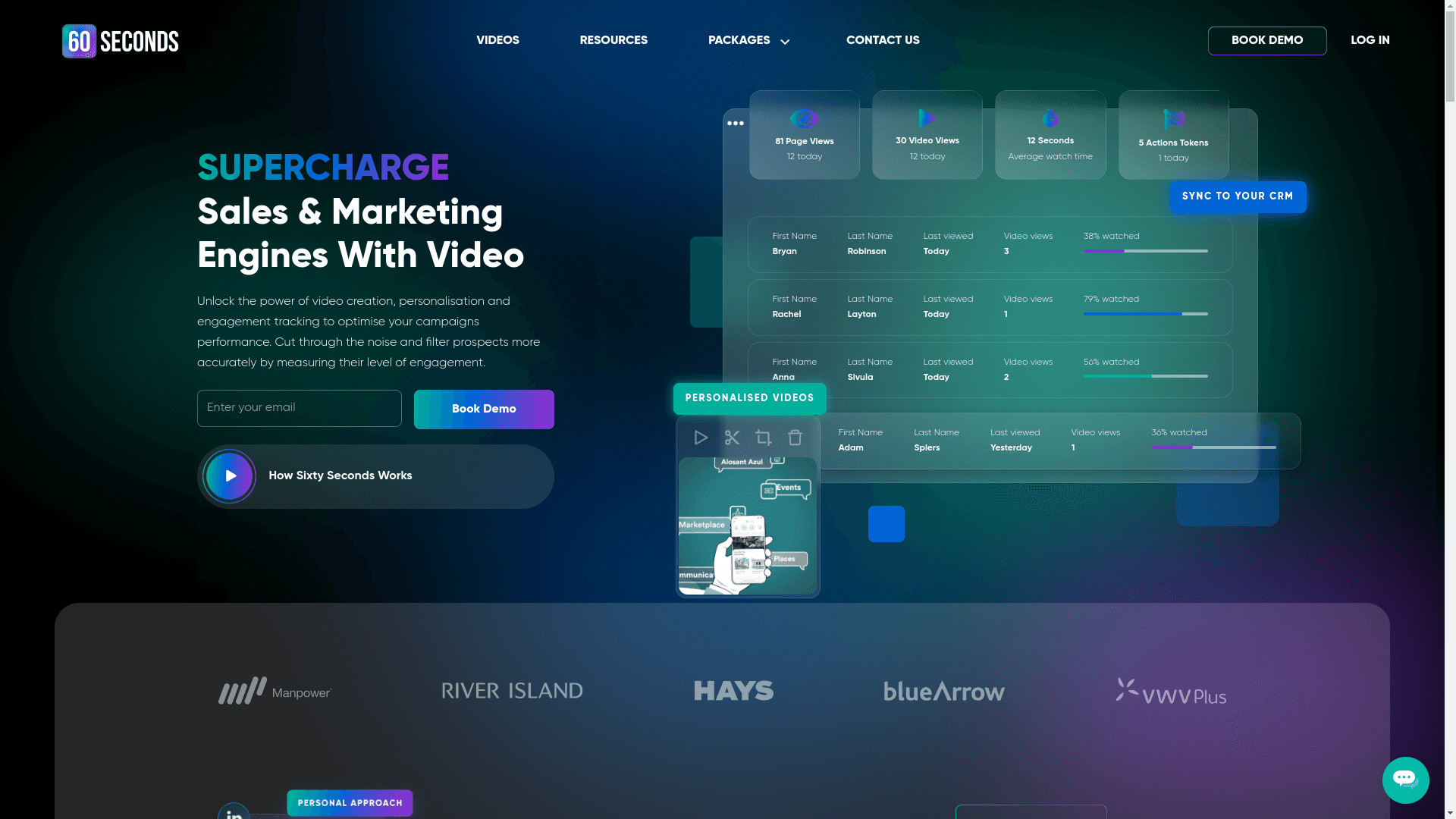 Sixty Seconds - Personalised Video Campaigns